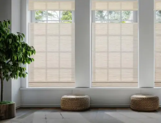 Top-down bottom-up shades in a sitting room